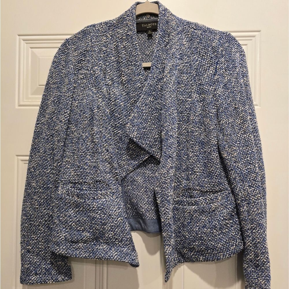 Talbots Blue Tweed Blazer